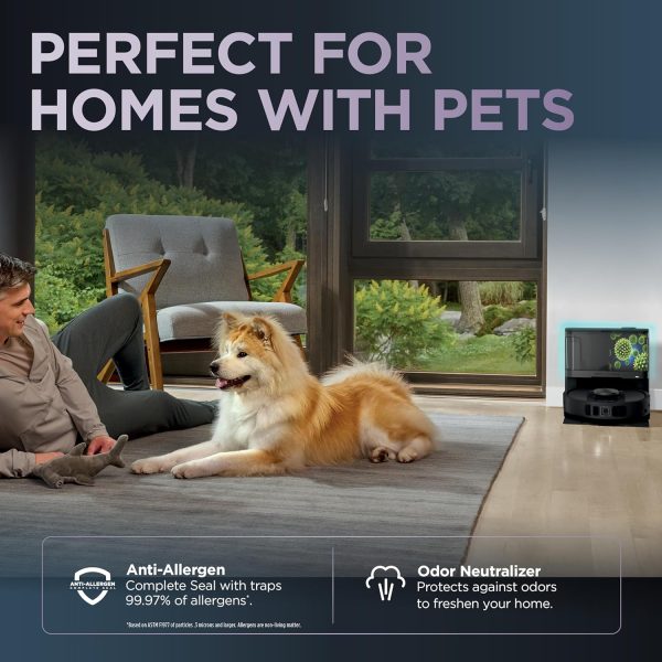 Robot Vacuum   Mop PowerDetect NeverTouch, Combo, Self-Emptying   Self-Refilling, 60-Day Debris Capacity with Pad Dry   Gaia Grey - Image 6