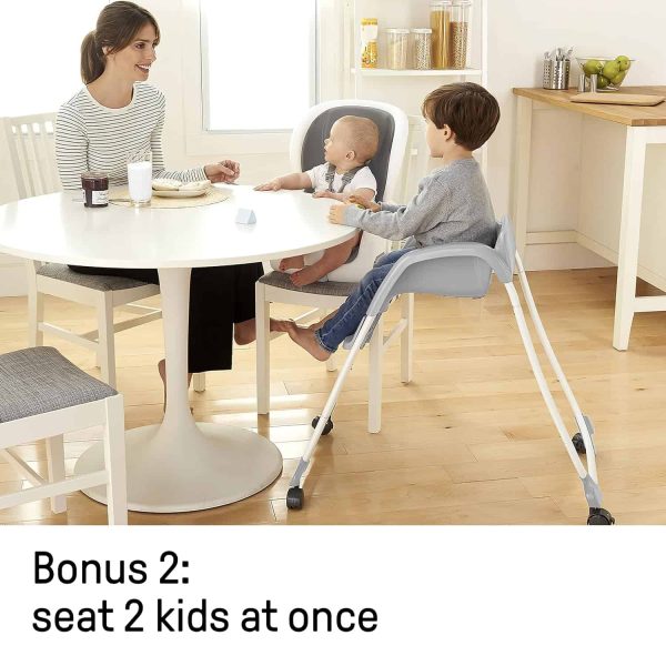 Ingenuity SmartClean Trio Elite 3-in-1 Convertible Baby High Chair, Toddler Chair, and Dining Booster Seat   Slate - Image 8