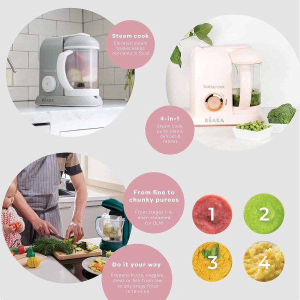 BEABA Babycook Solo 4 in 1 Baby Food Maker, Baby Food Processor, Steam Cook - Image 4