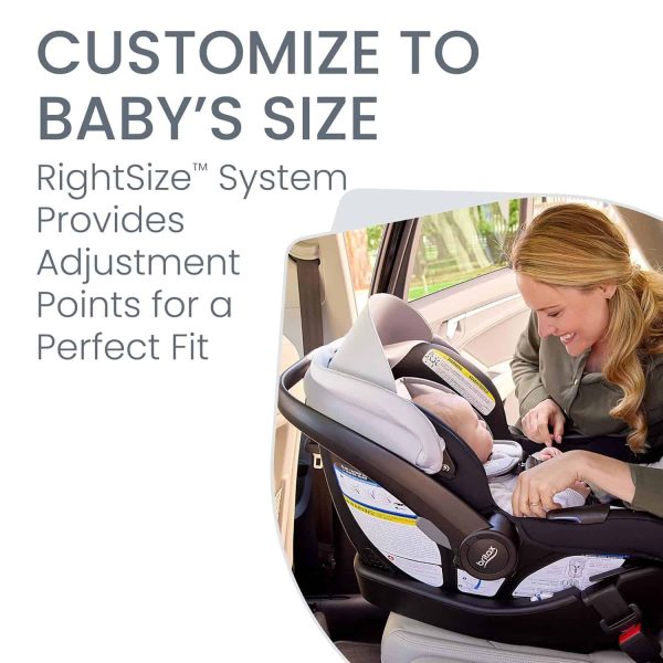 Britax Willow S Infant Car Seat with Alpine Base, ClickTight Technology, Rear Facing Car Seat with RightSize System, Glacier Onyx - Image 5