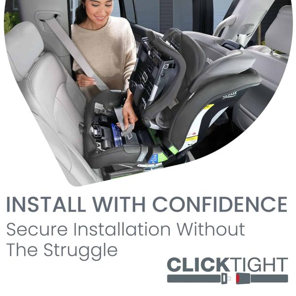 Britax Poplar Convertible Car Seat, 2-in-1 Car Seat with Slim 17-Inch Design, ClickTight Technology, Glacier Graphite - Image 4