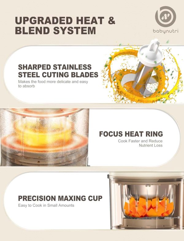 BABYNUTRI Auto Glass Baby Food Maker, Baby Food processor, Blender   Steamer - Image 5