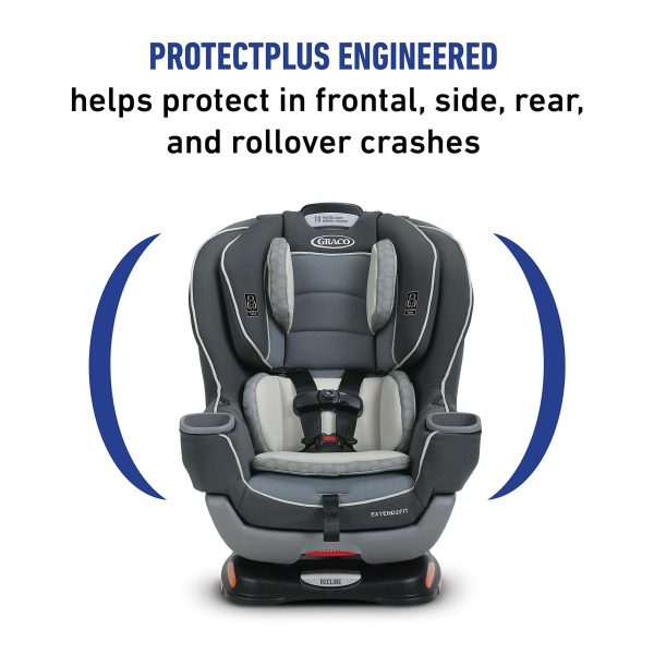 Graco Extend2Fit 2-in-1 Convertible Car Seat, Gotham - Image 7