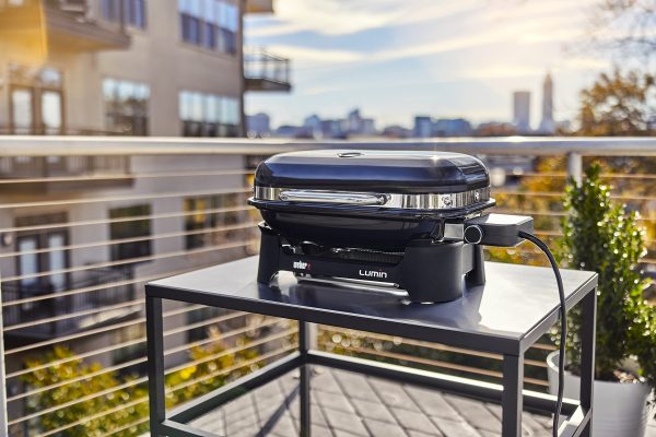 Lumin Compact Outdoor Electric Barbecue Grill, Black - Image 7