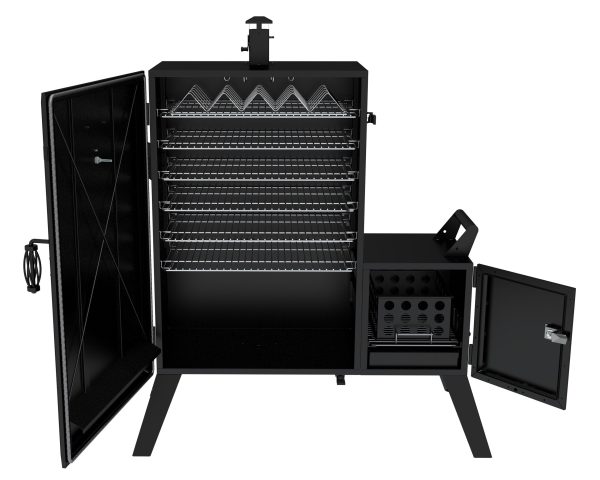 DGO1890BDC-D Wide Body Vertical Offset Charcoal Smoker, Black - Image 6