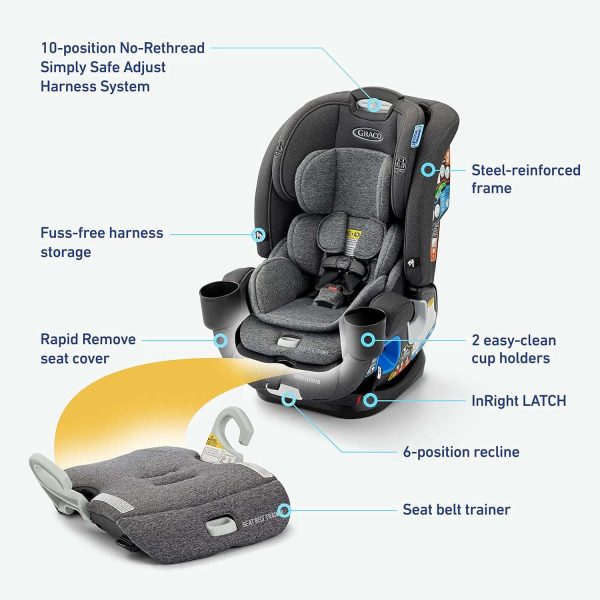 Graco 4Ever DLX Grad 5-in-1 Car Seat, Harrison - Image 7