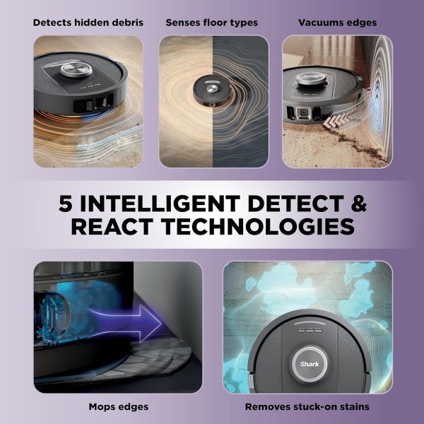 Robot Vacuum   Mop PowerDetect NeverTouch, Combo, Self-Emptying   Self-Refilling, 60-Day Debris Capacity with Pad Dry   Gaia Grey - Image 3