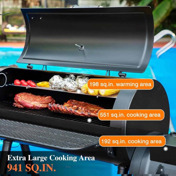 Sophia   William Heavy-Duty Charcoal Smoker Grills Extra Large Outdoor BBQ Gill - Image 2