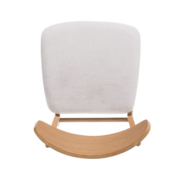 Home Idalia Mid-century Modern Dining Chairs (Set of 4) by  Home, Light Beige + Natural Oak - Image 6