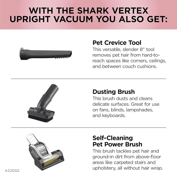 AZ2002 Vertex Powered Lift-Away Upright Vacuum, Silver/Rose Gold - Image 7