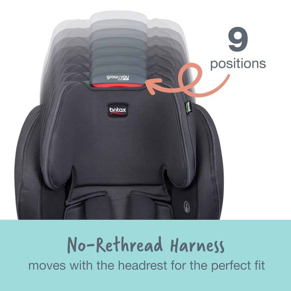 Britax Grow with You ClickTight Harness-2-Booster Car Seat, Cool N Dry   Cool Flow Moisture Wicking Fabric - Image 5