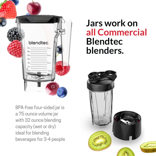 Blendtec Total Blender Classic   Includes FourSide Jar (75 oz)   10-Speed Professional-Grade Countertop Blender, Black - Image 5