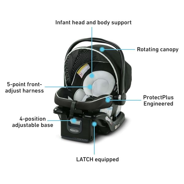 Graco SnugRide 35 Lite LX Infant Car Seat (SnugRide, Studio) - Image 6