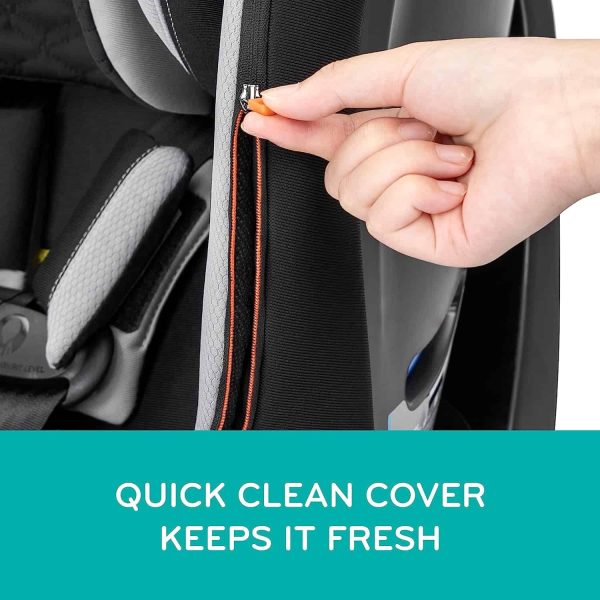 Evenflo Revolve360 Slim 2-in-1 Rotational Car Seat with Quick Clean Cover (Stow Blue) - Image 5