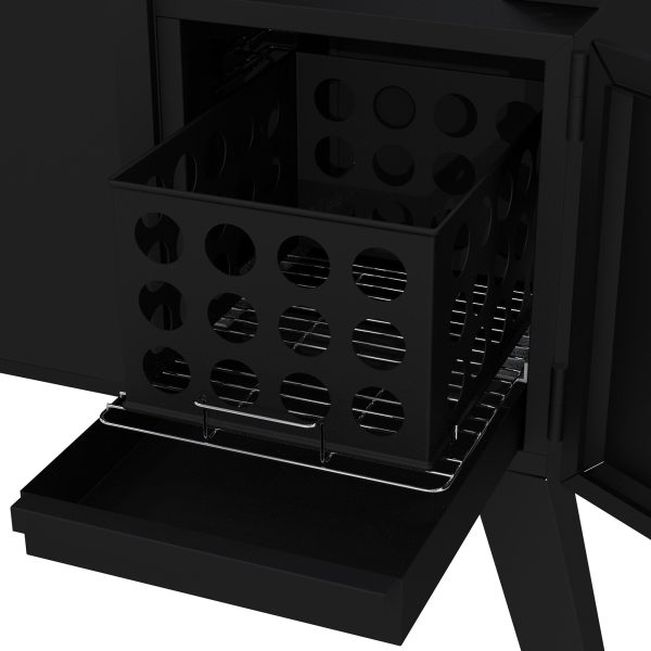 DGO1890BDC-D Wide Body Vertical Offset Charcoal Smoker, Black - Image 4