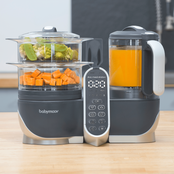 Babymoov Duo Meal Station: 6-in-1 Food Processor, Grey - Image 3