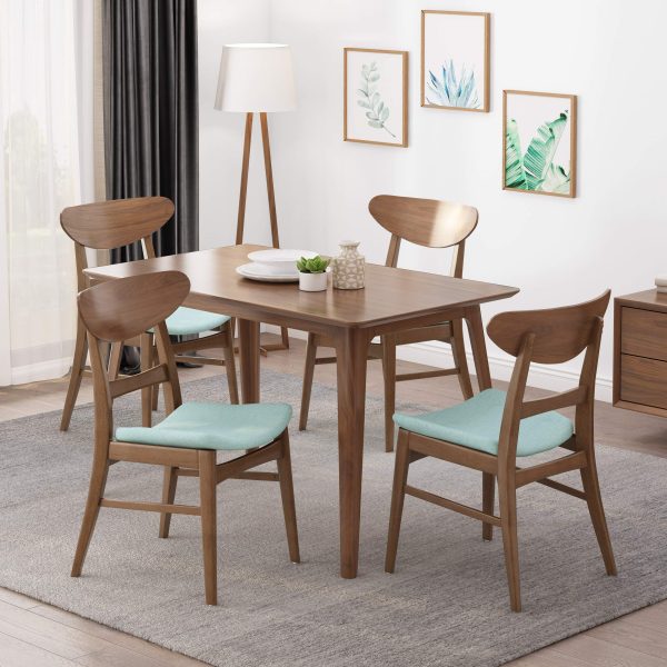 Home Idalia Mid-century Modern Dining Chairs (Set of 4) by  Home, Mint + Walnut - Image 9