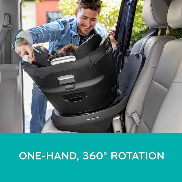 Evenflo Revolve360 Slim 2-in-1 Rotational Car Seat with Quick Clean Cover (Stow Blue) - Image 2