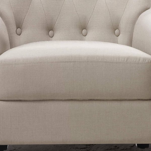 Rosevera Keene Living Room Modern Arm Chair, Textile Beige - Image 6