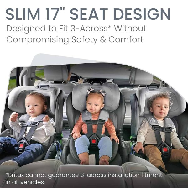 Britax Poplar Convertible Car Seat, 2-in-1 Car Seat with Slim 17-Inch Design, ClickTight Technology, Glacier Graphite - Image 5