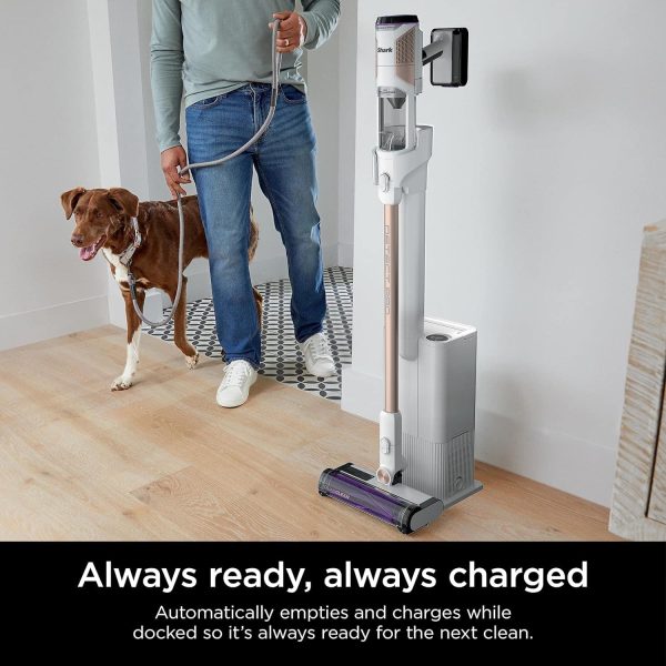 Cordless Vacuum with HEPA Filter, QuadClean Brushroll, White/Beats Brass - Image 6