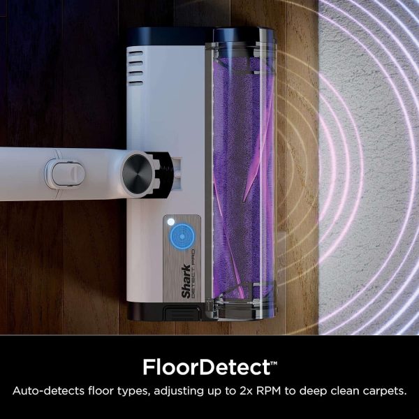 Cordless Vacuum with HEPA Filter, QuadClean Brushroll, White/Beats Brass - Image 4