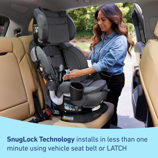 Graco Turn2Me 3-in-1 Rotating Convertible Car Seat, Rear to Forward Facing   Highback Booster, Easy Installation, Brighton - Image 4