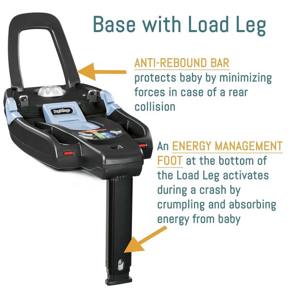 Peg Perego Primo Viaggio Nido Car Seat Base with Load Leg, Black - Image 2