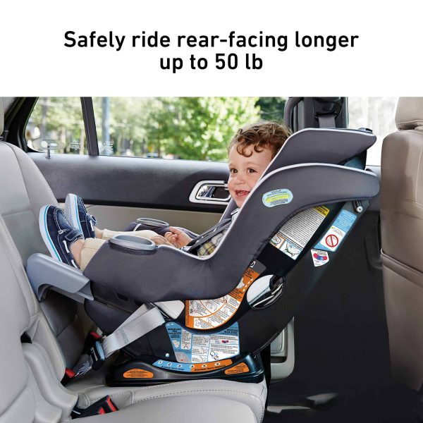 Graco Extend2Fit 2-in-1 Convertible Car Seat, Gotham - Image 8