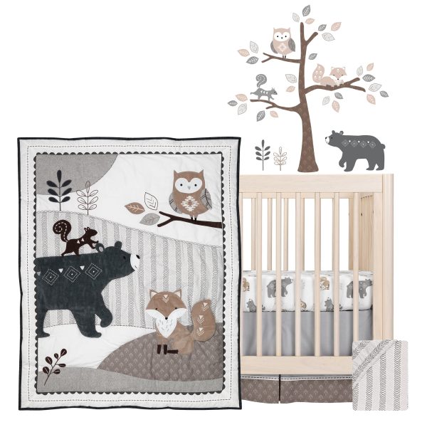 Lambs   Ivy Woodland Forest Infant Newborn Owl Cotton Embroidered Bedding Sets, Crib, Multicolor, 5-Pieces - Image 2