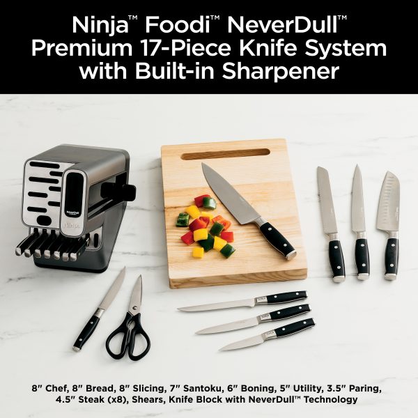 Foodi NeverDull Premium 17-Piece Knife Set with Built-in Sharpener - Image 9
