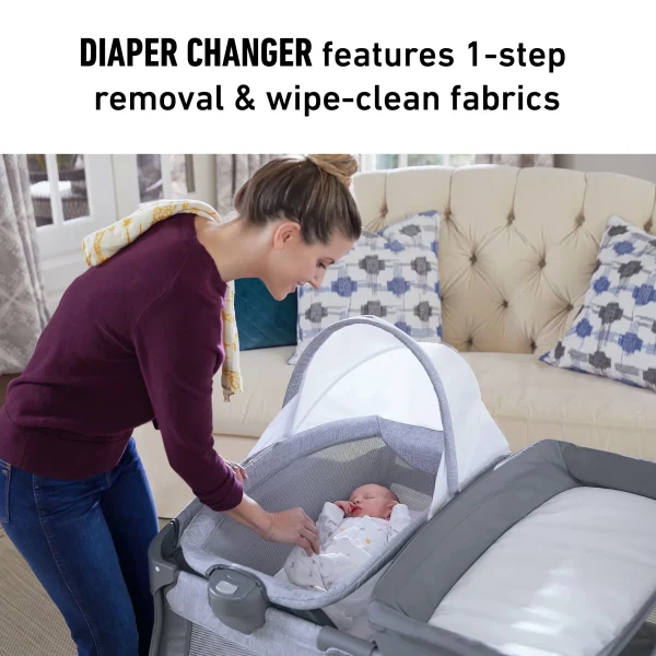 Graco Pack  n Play Quick Connect Portable Bassinet Playard   Alex - Image 4