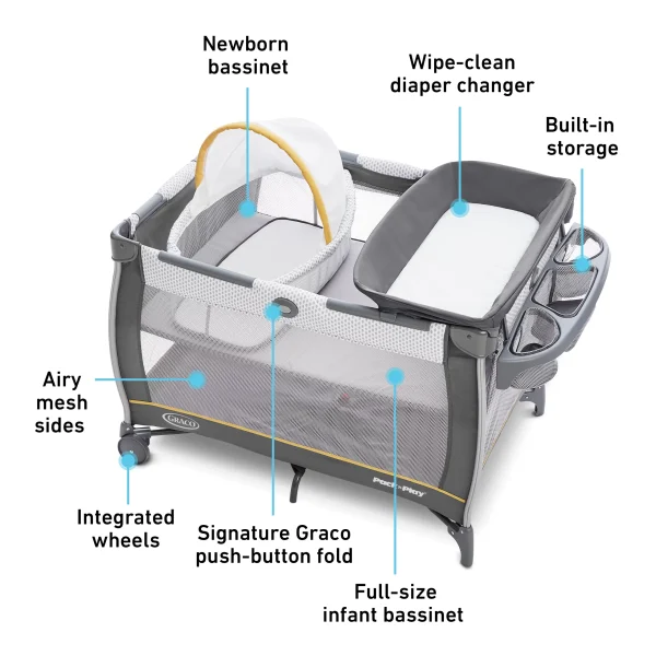 Graco Pack  n Play Care Suite Bassinet Playard   Wells - Image 2