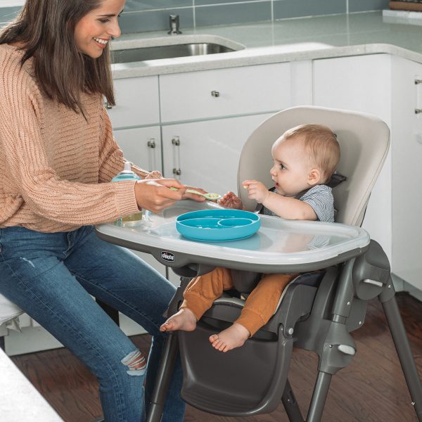 Chicco Polly Space-Saving Fold Easy Clean Highchair   Taupe (Beige) - Image 6