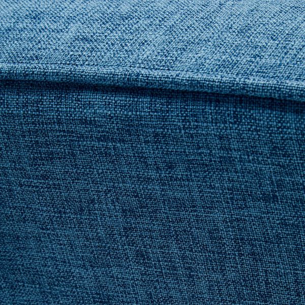 Home Mervynn Mid-Century Modern Button Tufted Fabric Recliner, Muted Blue - Image 2