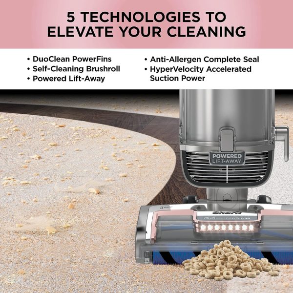 AZ2002 Vertex Powered Lift-Away Upright Vacuum, Silver/Rose Gold - Image 5