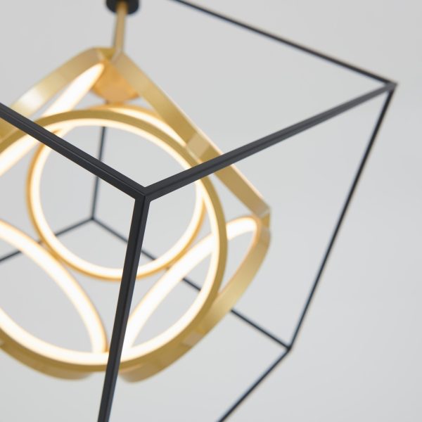 PDT-LU-HD2 Luxury 29-Watt Integrated LED Black Modern Industrial Island Light Hanging Pendant Light Chandelier for Living Room - Image 3