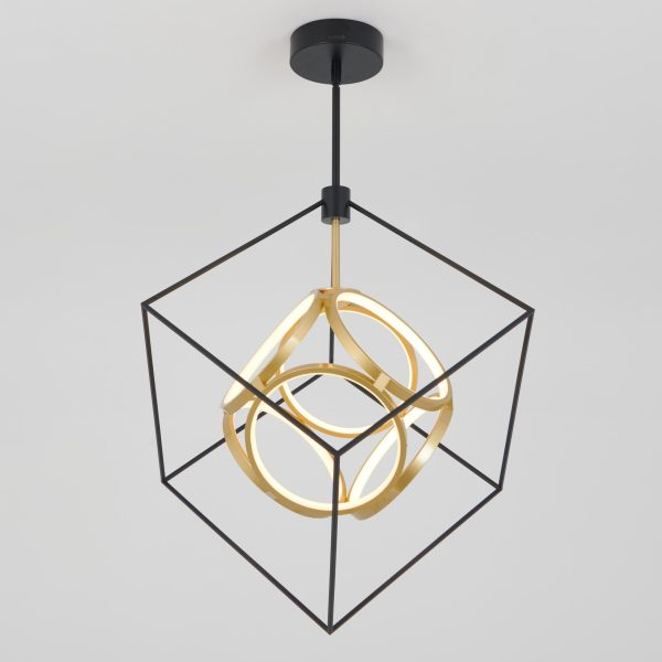 PDT-LU-HD2 Luxury 29-Watt Integrated LED Black Modern Industrial Island Light Hanging Pendant Light Chandelier for Living Room - Image 6