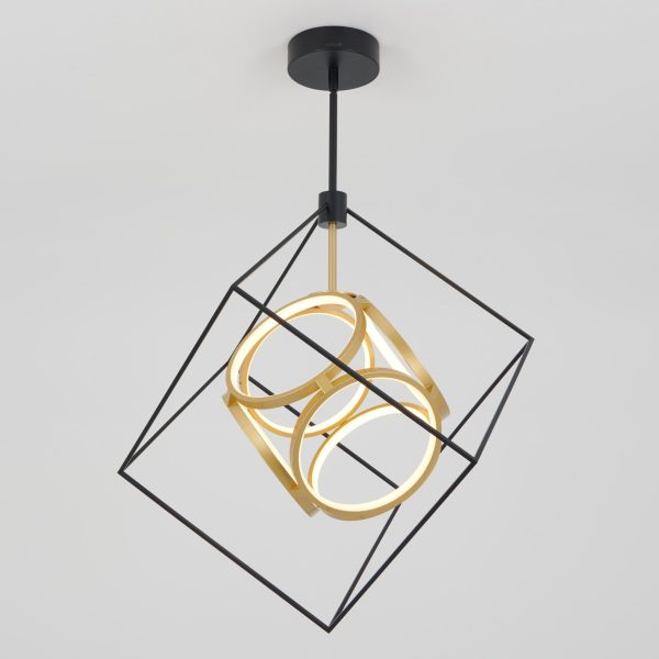 PDT-LU-HD2 Luxury 29-Watt Integrated LED Black Modern Industrial Island Light Hanging Pendant Light Chandelier for Living Room - Image 7