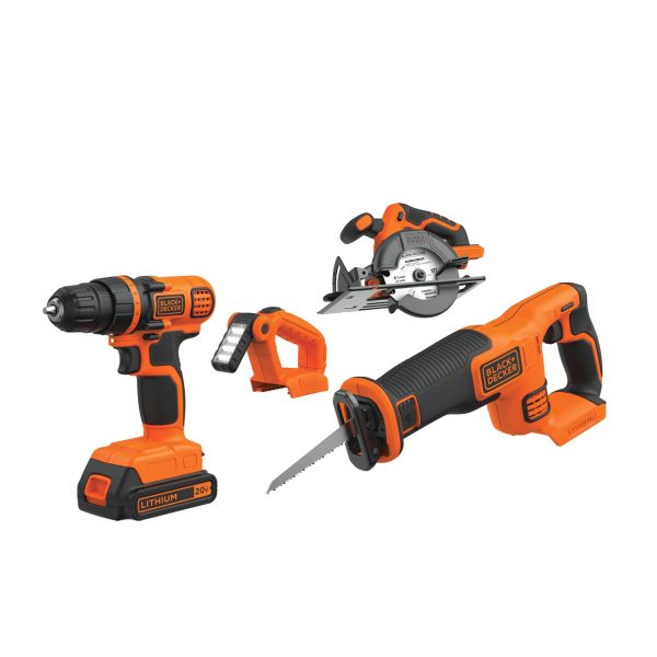 BD4KITCDCRL4-Tool 20-volt Power Tool Combo Kit Case (2 Li-ion Batteries Included and Charger Included) - Image 2