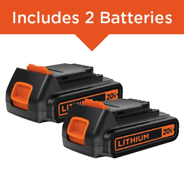 BD4KITCDCRL4-Tool 20-volt Power Tool Combo Kit Case (2 Li-ion Batteries Included and Charger Included) - Image 4
