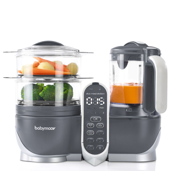 Babymoov Duo Meal Station: 6-in-1 Food Processor, Grey