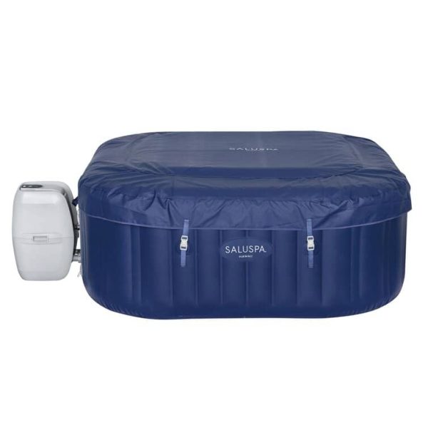 Bestway Hawaii SaluSpa 6 Person Inflatable Square Hot Tub with 114 AirJets, Blue - Image 6