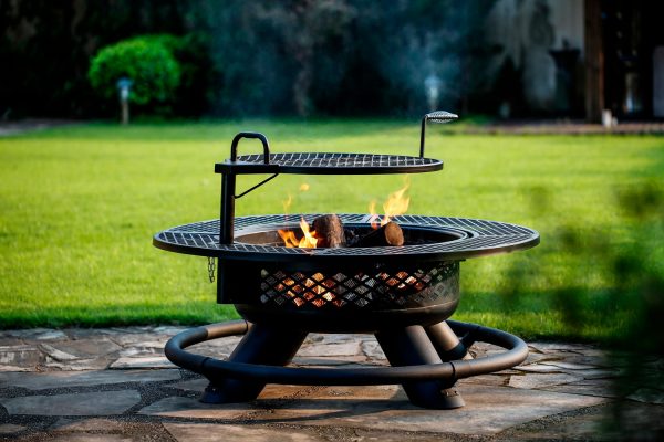 Big Horn SRFP96 47.24-in W Black Steel Wood-Burning Fire Pit - Image 2