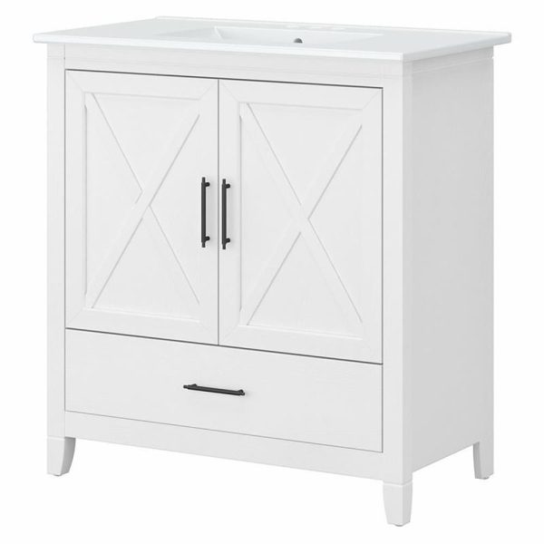 Furniture Key West 32W Bathroom Vanity with Sink in White Ash