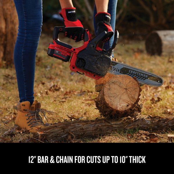 CMCCS620M1 V20 20-volt Max 12-in Cordless Electric Chainsaw 4 Ah (Battery   Charger Included) - Image 5