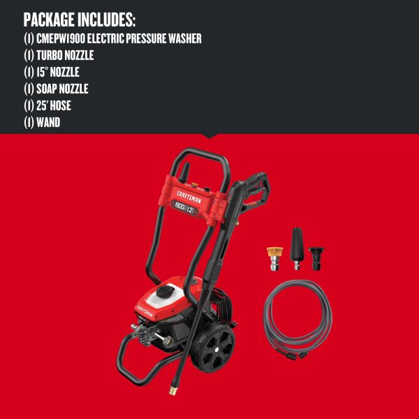 CMEPW1900 1900 PSI 1.2-Gallon-GPM Cold Water Electric Pressure Washer - Image 5