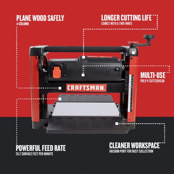 CMEW320 12.25-in W 15-Amp Benchtop Planer - Image 2