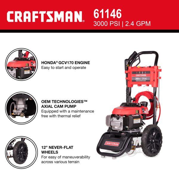 CMXGWFN061146 3000 PSI 2.4-Gallon-GPM Cold Water Gas Pressure Washer (CARB) - Image 7