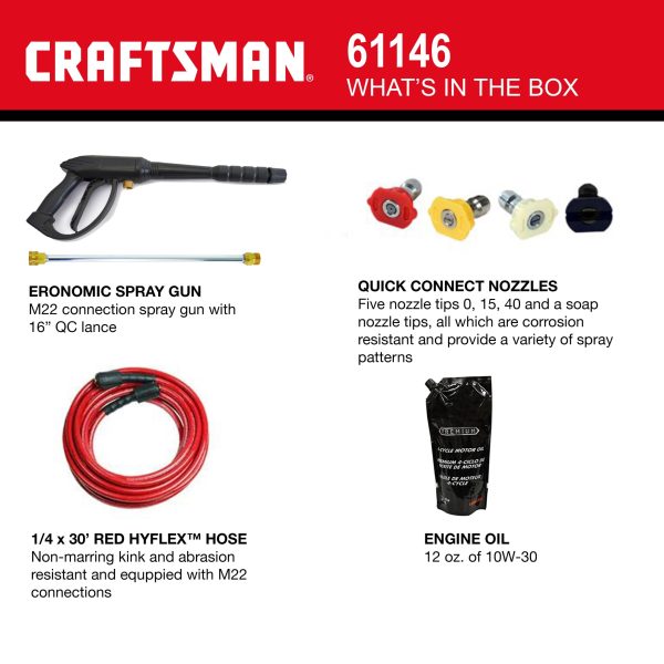 CMXGWFN061146 3000 PSI 2.4-Gallon-GPM Cold Water Gas Pressure Washer (CARB) - Image 8